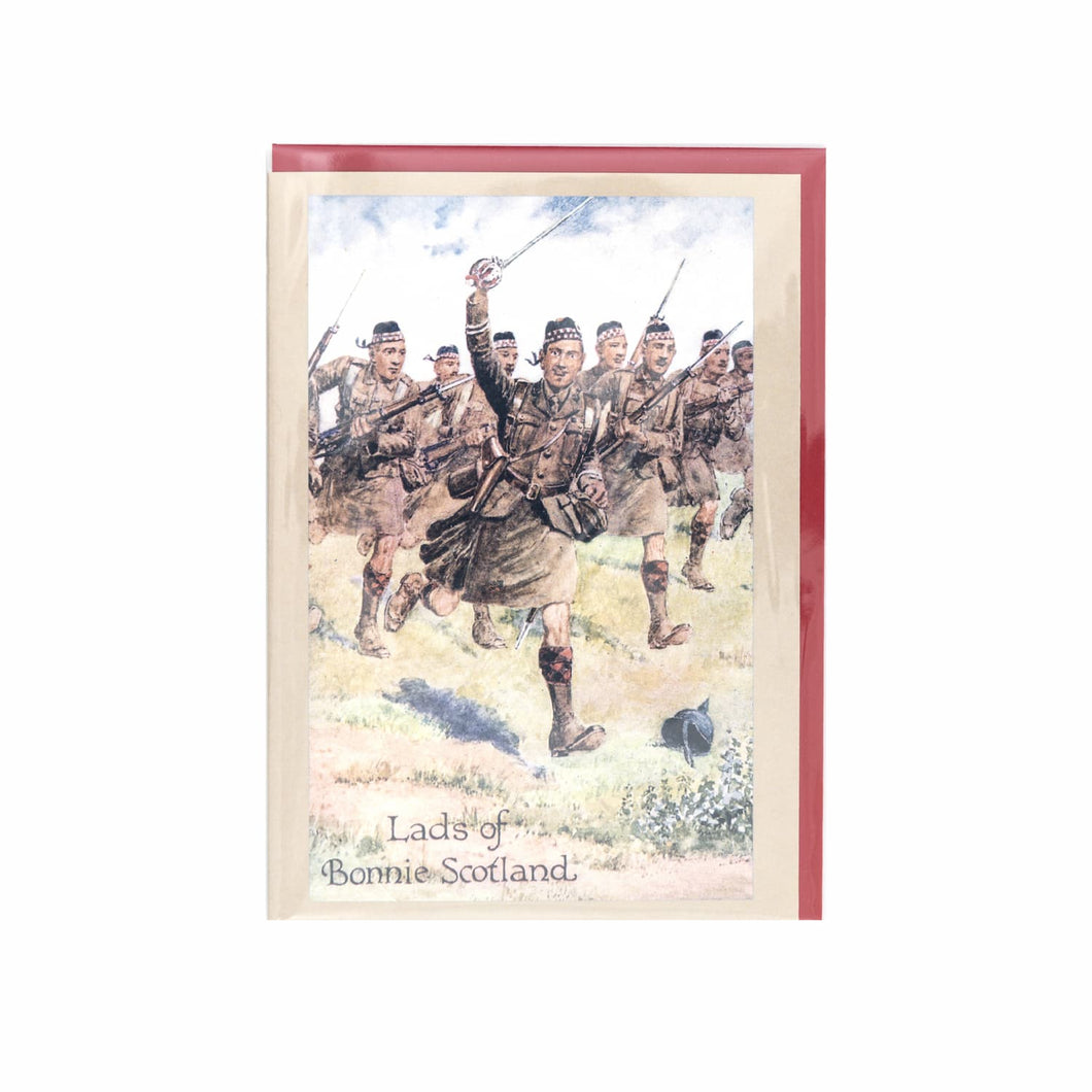 Card - The Great War 'Lads of Bonnie Scotland'