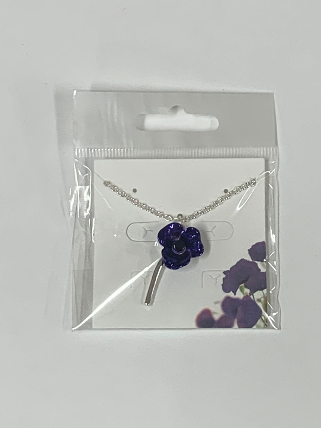 Purple Poppy Necklace