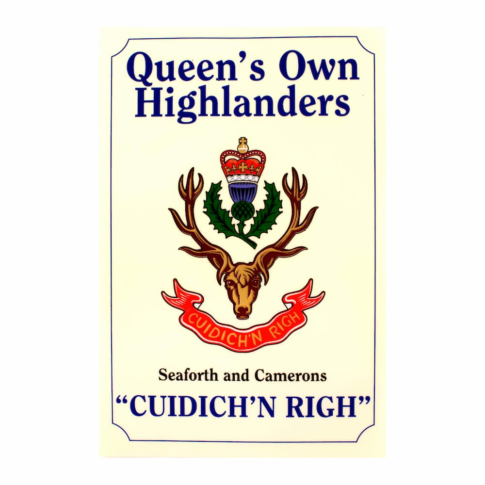 Queen's Own Highlanders Car Stickers
