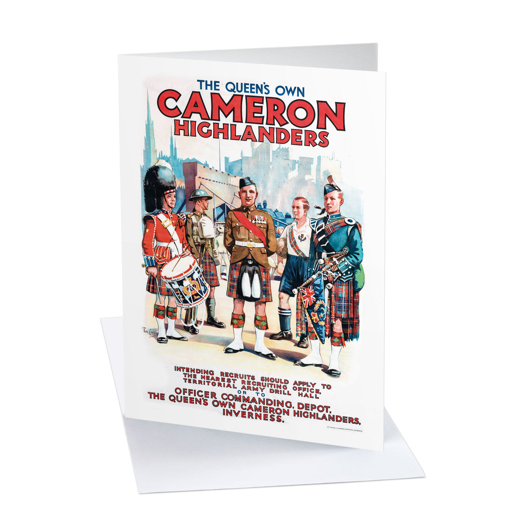 Card - The Queen's Own Cameron Highlanders greeting